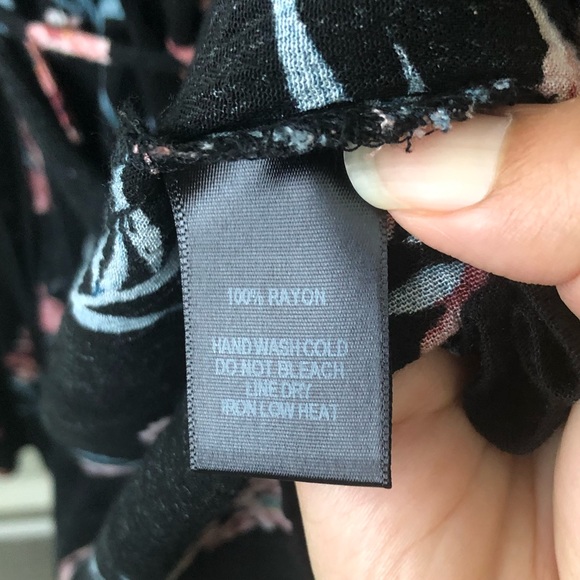 Lulus black mini dress with flowers - Picture 6 of 8